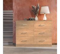 Dakotia 6 Drawer Chest Seconique Light Oak One Size