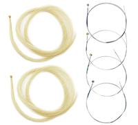 DaKuan 4/4 Full Set Violin Strings + 2 Bow Hair Sets | Nickel Ball End | Professional Quality for All Violin Sizes (1/2, 1/4, 3/4, 4/4)