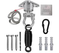 Dakzhou Heavy Bag Hanger with Spring,Punching Bag Hanger Wall Ceiling Mount Hook 360° Rotation Wood Beam Holder Body Weight Strength Training Systems