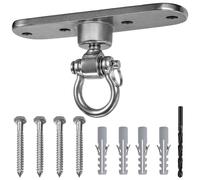 Dakzhou Heavy Duty Stainless Swing Hanger with Smooth Swing Bearings 180°+360°, 1500 lb Capacity Playground Yoga Hammock Chair Sandbag Porch Swing Bag