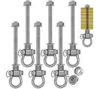 Dakzhou Set of 6 Permanent AntiRust Heavy Duty Swing Hangers 180° Bearing Swing 1500 LB Capacity sandbag Yoga Swing Hammock Chair,11"