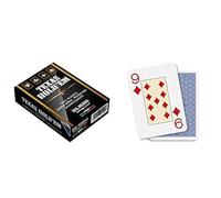 Dal - Deck of Professional Poker Cards Texas Hold'em Casino Quality, Plasticized and Waterproof, 1 Deck of 55 Jumbo Index with Jolly, Blue Back, Made in Italy