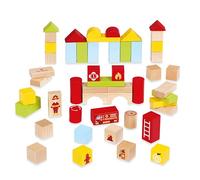 Dal - Fire Station Wooden Construction Toy with Different Shapes, Colours and Sizes - Suitable for Children Ages 3+