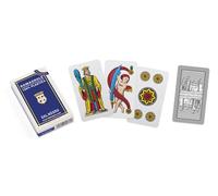 Dal Negro Romagnole 95 Plastic 015008 Italian Regional Playing Cards, Blue Case - Deck of 40 Cards [ Italian Import ]