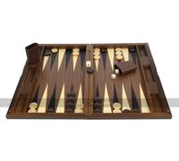 Dal Negro 19 inch Wooden Backgammon Set - Luxury Treviso Set with Walnut Case and Accessories - 2 Player, Age 18+
