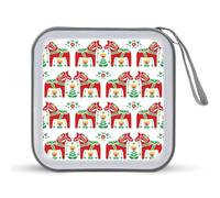 Dala Horse Portable CD Case Holder 48 Capacity Travel DVD Storage Boxs Wallet Bag