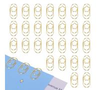 Dalababa 120Pcs Small Paper Clips, Decorative Star Shaped Paperclips, Metal Bookmark Clips for Paperwork Office School and Personal Use - Gold