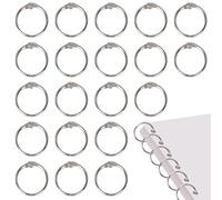 Dalababa 20 Pcs 25 mm Loose Leaf Binder Rings, Metal Book Ring Organizers Loops for Index Cards, Flash Cards, Keychains, Receipts, Memos