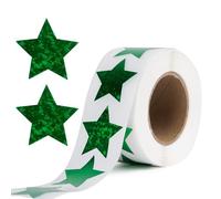 Dalababa 500 Pcs Star Stickers, 2.5cm Self Adhesive Sparkly Motivational Reward Stickers for Children Teacher Party - Green