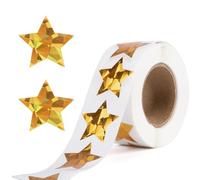Dalababa 500 Pcs Star Stickers, 2.5cm Self Adhesive Sparkly Motivational Reward Stickers for Children Teacher Party - Gold