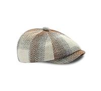 Dalababa Tweed Flat Cap, 8 Panel Peaky Vintage Checked Style, Adjustable Newsboy Baker Boy Gatsby Beret Hat Mens Womens Unisex - Khaki