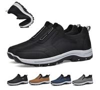 Daladder Walking Orthopedic Shoes,Men's Waterproof Breathable Orthopedic Walking Hiking Shoes Slip on Sneakers (Black,5)