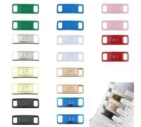 DALAETUS 10 Pairs AF1 Lace Tag Set,Airforce One Metal Shoe Laces Buckle for Sneakers Decorations,Replacement Shoelace Charms for Hiking Shoes, Sports Shoes（10 Colors）