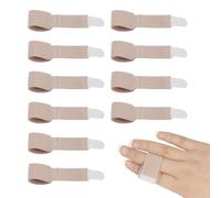 DALAETUS 10 Pcs Finger Buddy Wraps, Breathable Finger Splints, Washable and Reusable Fingers Brace Splints for Jammed, Swollen, Mallet Fingers Curled Joint
