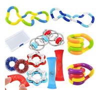 DALAETUS 12 Pcs Fidget Toy Set, Stress Relief Sensory Toys for Kids & Adults Plastic Fidgets for Hand-Eye Coordination, Small Party Favors, Multicolor