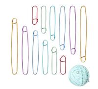 DALAETUS 12 Pcs Stitch Holder, Knitting Accessories, Colorful Aluminum Stitch Needles for Crafting and DIY Projects (6 Sizes, Vibrant and Versatile)