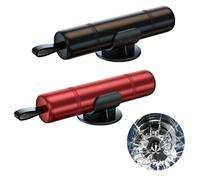 DALAETUS 2 Pcs Emergency Car Window Breaker with 2 Holders- 2-in-1 Window Breaker and Seat Belt Cutter for Car Safety, Car Safety Hammer, Red and Black