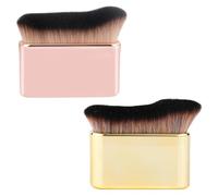 DALAETUS 2 Pcs Self Tanning Brushes Set, Gold & Rose Gold, Soft & Durable Synthetic Fibers, Ideal for Face, Leg & Body Tanning, Makeup Brush