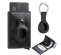 DALAETUS 2 Pcs Slim Airtag Wallet Set with Hanging Loop, Non-Magnetic Credit Card Holder, Card Wallet with RFID Protection, Card Case, Minimalist Wallet for Father's Day, Fathers, Boyfriend, Husband