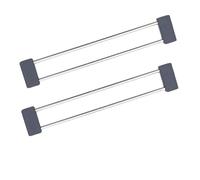 DALAETUS 2 Pcs Telescopic Drain Racks Set, Multifunctional Over the Sink Rag Holder, Retractable Stainless Steel Sink Organizer for Sponge Dish Cloths Kitchen(Dark Grey)