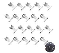 DALAETUS 20 Sets Trouser Fasteners Hook and Bar, Silver Hook and Eye Fastenings, Sew On Eye Fastener Closures for Repairing Trousers, Skirts, Sewing