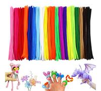DALAETUS 200 Pcs Flexible Strong Pipe Cleaners for Craft, Multi-colored Chenille Stems for Art and Crafts Projects and Decorations, Fluffy Soft Chenille Crafts Pipecleaners for Kids