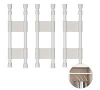 DALAETUS 3 Pcs Double Refrigerator Bars Set, Adjustable Rv Fridge Bars, Fridge Accessories for Holding Food Drinks, Tension Rods for Refrigerator, Closet, Shoe Rack (White)