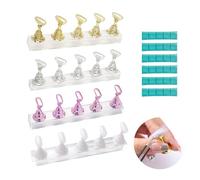 DALAETUS 4pcs Magnetic Nail Tips Stand,Nail Stand Display, Acrylic Nail Display Stand, Suitable for nail salons, beauty professionals