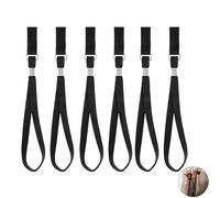 DALAETUS 6 Pcs Walking Stick Wrist Strap Set, Black Walking Stick Strap Wrist, Walking Stick Accessories, Wrist Loop Straps, Walking Stick Holder Wrist Strap for Enhanced Support