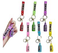 DALAETUS 6pcs Bottle Style Keyrings Set for Valentines Day, Metal & Rubber PVC Keychain, Water Proof Key Accessories, Keyring Holder for Luggage, Keysets, Ideal Love Gifts for Boyfriend Giflfriend