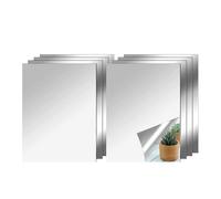 DALAETUS 8 Pcs HD Wall Mirror Set, 20 x 30CM Self Adhesive Rectangular Mirror Tile, High Clear Acrylic Mirror, Plastic Frameless Mirror Stick for Home, Bathroom, Bedroom, Decoration