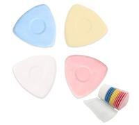 DALAETUS Triangle Tailors Chalk - 20 Pcs Sewing Chalk Set, Invisible Box, Gesso, Ideal for Marking Fabric, Quilting, Handicrafts (Yellow, Pink, Blue, White)