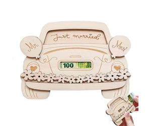DALAETUS Wooden Handmade Personalised Surprise Cash Gift for Wedding, Anniversary, Marriage - Cute Money Holder for Couples, Decorative Money Case for Couples, Friends, Family