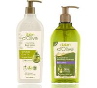 Dalan d’Olive Pure Olive Oil Body Lotion & Liquid Soap Set Nourishing Non Greasy