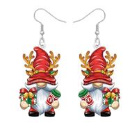 DALANE Acrylic Cute Christmas Gnome Earrings Holiday Dangle Gingerbread Cookies Festival Tree Jewellery For Women Gifts Charms (Multi)