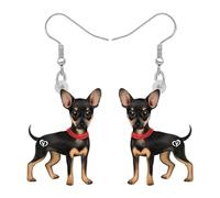 DALANE Acrylic Cute Manchester United Dog Earrings Dangle Drop Puppy Pets Jewelry Gifts for Women Girls Kids Dog Lovers Charms (Black)