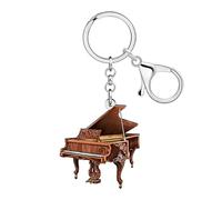DALANE Cute Acrylic Grand Piano Musical Keychain Car Keys Purse Keyring Accessories Cool Gifts for Music Lovers Women Girls