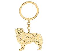 DALANE Stainless Steel Border Collie Shepherd Keychains Dog Breeds Puppy Car Key Ring Gifts for Women Girls