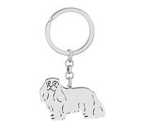 DALANE Stainless Steel Cute Cavalier King Charles Spaniel Dog Keychains Puppy Car Key Ring Pets Jewelry Gifts for Women Girls