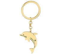 DALANE Stainless Steel Cute Dolphin Keychains Ocean Fish Car Key Ring Gifts Sea Life Jewelry for Women Girls