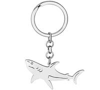 DALANE Stainless Steel Shark Keychains Ocean Fish Car Key Ring Charms Gifts Sea Life Jewelry for Women Girls