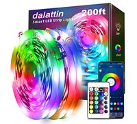 dalattin Led Lights for Bedroom 200ft, Smart Led Strip Lights with App Control Remote, RGB LED Light Strips, 24V Led Strip Lights for Room Decoration Party, Festival Decor(2 Rolls of 100ft)