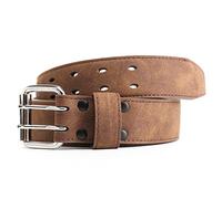 DALAYEA Big & Tall Belt for Mens 56"-80" Genuine Leather Belt Reinforced Strap Extra Long Belts for Casual Work Jean, Brown-70, Waist Size 60"-61"= Belt Length 68"