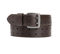 DALAYEA Big & Tall Belt for Mens 56"-80" Genuine Leather Belt Reinforced Strap Extra Long Belts for Casual Work Jean, Brown-37, Waist Size 52"-53"= Belt Length 60"