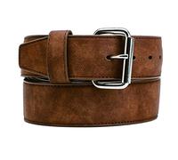DALAYEA Big & Tall Belt for Mens 56"-80" Genuine Leather Belt Reinforced Strap Extra Long Belts for Casual Work Jean, Brown-38, Waist Size 68"-69"= Belt Length 76"