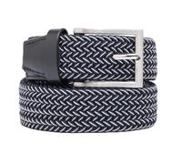 DALAYEA Men's Stretch Woven Braid Belt, Woven Elastic Golf Belt For Hunting Pants Casual Shorts Jeans, Navy&sky Blue, Medium 30"-32" (39" Length)