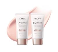 d'alba Piedmont White Truffle Waterfull Pink Tone-up Sunscreen (50ml x2) | SPF 50+ P Vegan Hybrid UV Filter, Glow & Brightening, Korean Skin Care