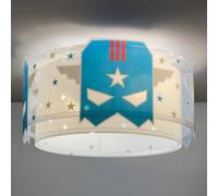 Dalber BLUE HERO ceiling light, white/blue, Ø 33 cm, E27