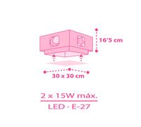 Dalber MOONLIGHT children's ceiling lamp, pink, 1-bulb