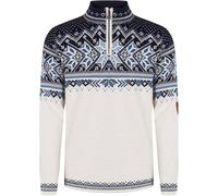 Dale of Norway - Men's Merino wool Jumper with zip collar - Vail Sweater Off White/Smoke/Midnight Navy for Men in Wool - Size XL White XL